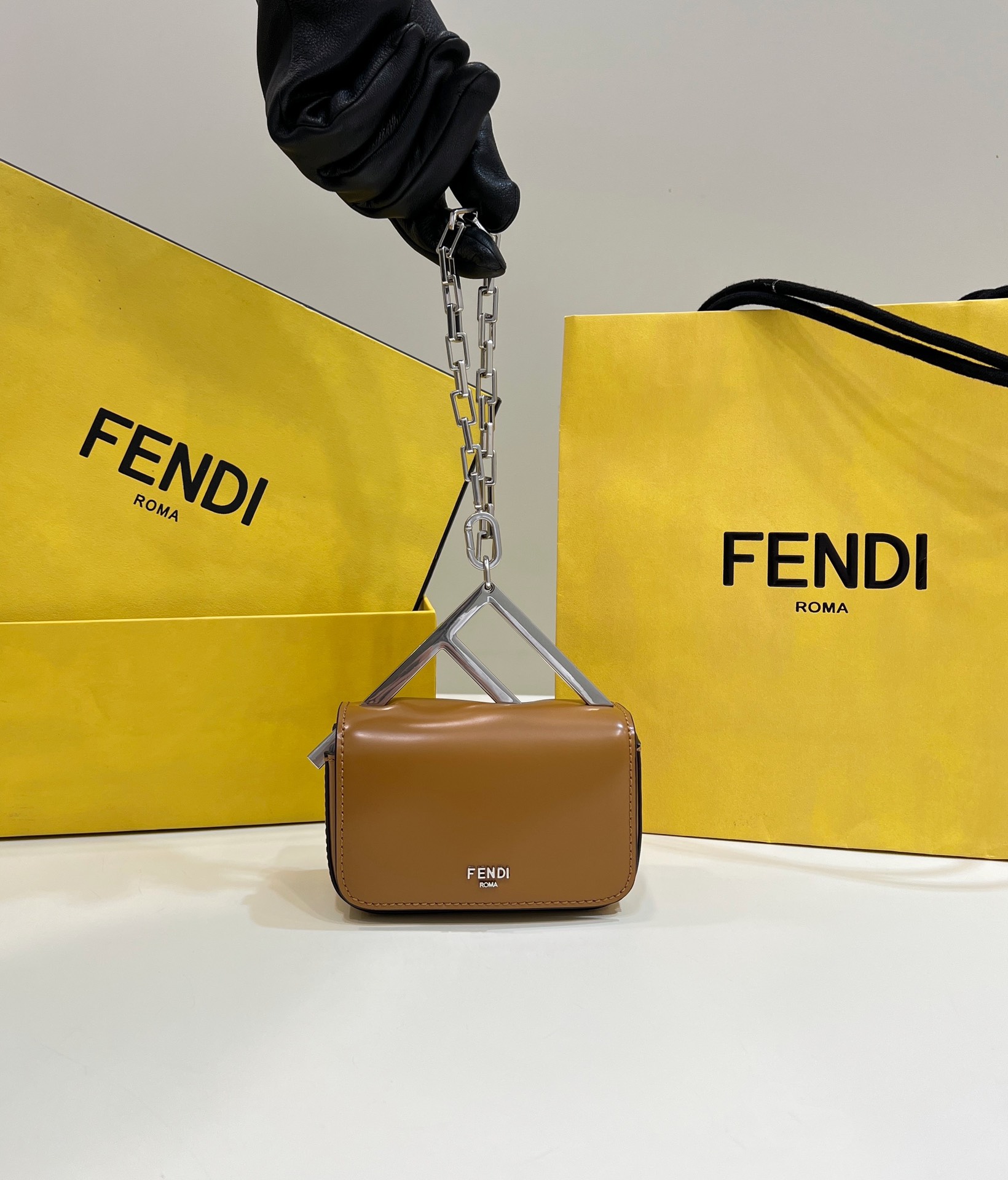 Small FENDI First Sight Handbag All Leather Model no: 8609S