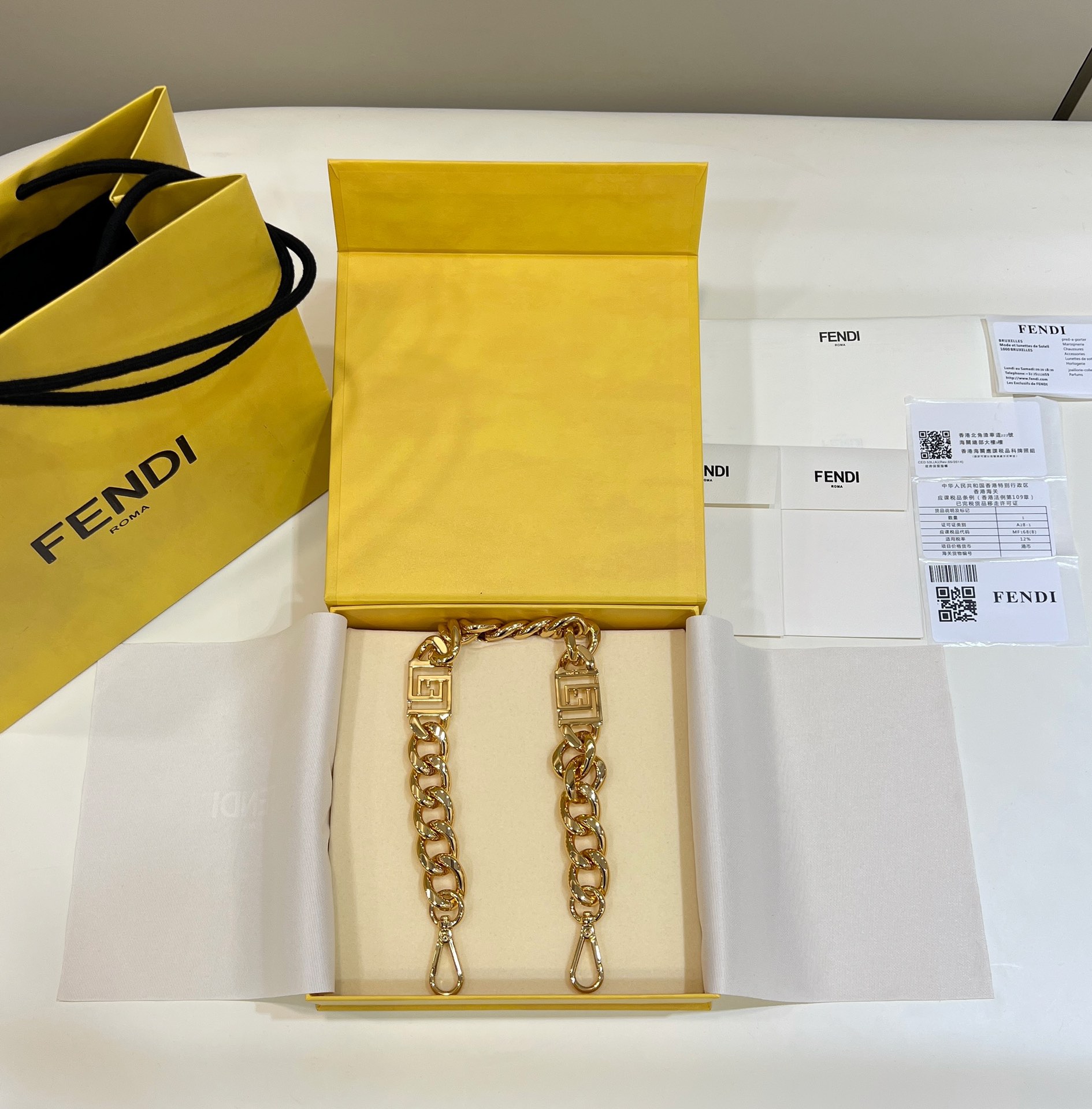 Fendi Co-Branded Chain Shoulder Strap Model no: 999A