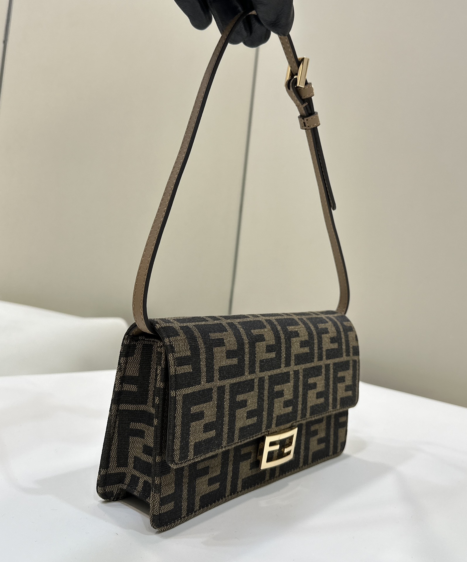 FENDI Baguette Chain Bag, Classic FF Fabric Model no: 8638