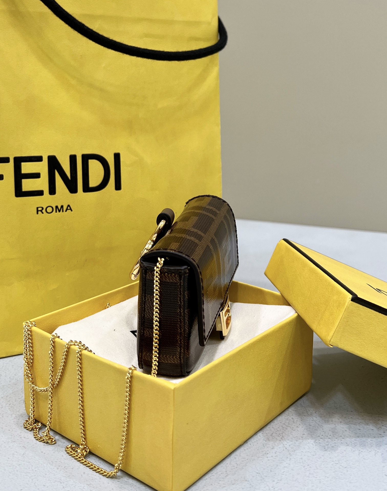 Fendi Nano Baguette, Can be Worn as Crossbody or Waist Bag Pendant Model no: 0136