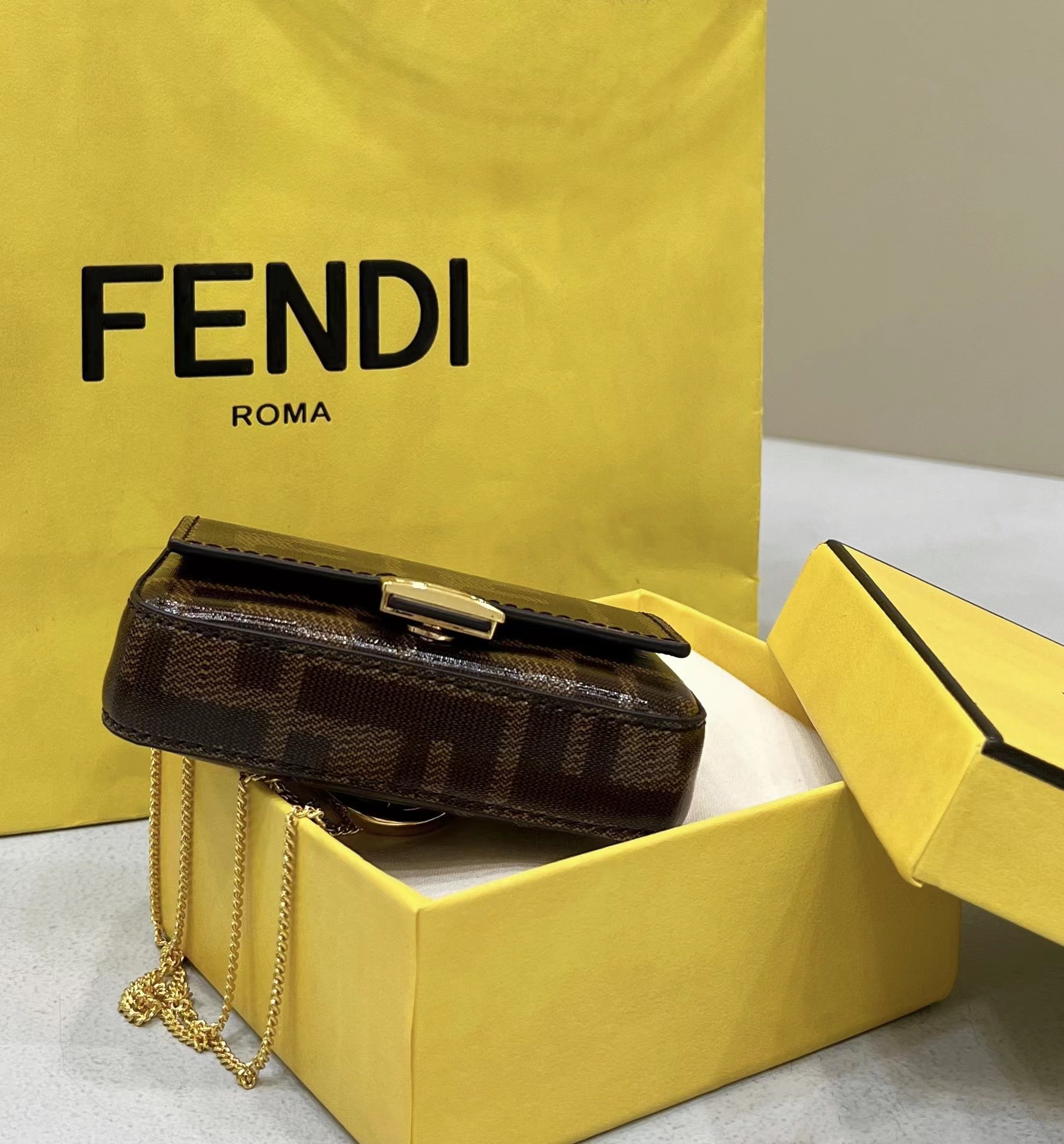 Fendi Nano Baguette, Can be Worn as Crossbody or Waist Bag Pendant Model no: 0136