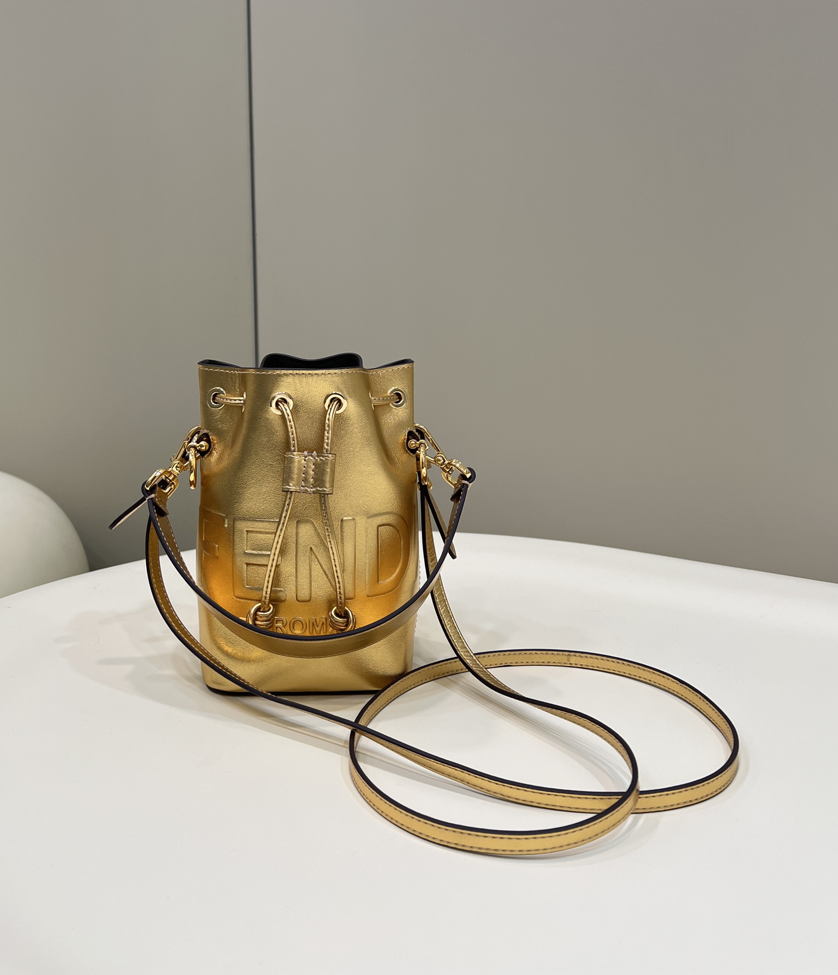 FENDI Mon Tresor Mini Bucket Bag, Calfskin Model no: 8557