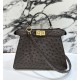 PEEKABOO Ostrich Leather Small Handbag, All Leather Model no: 80011