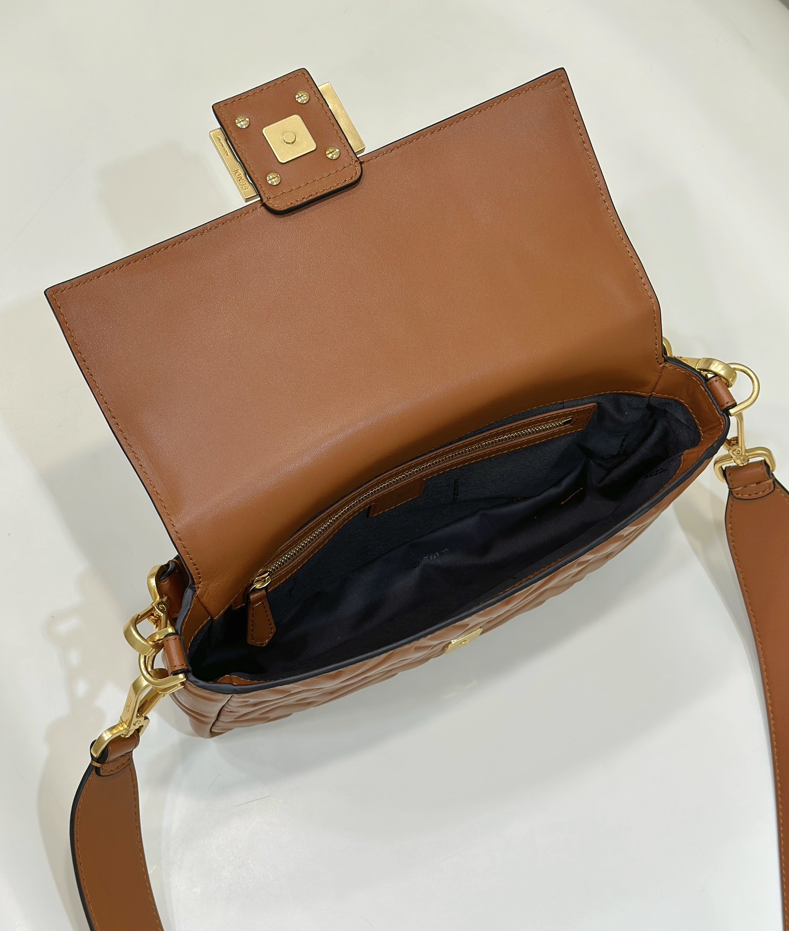 Baguette Flap Crossbody Handbag, Sheepskin Model no: 0135A