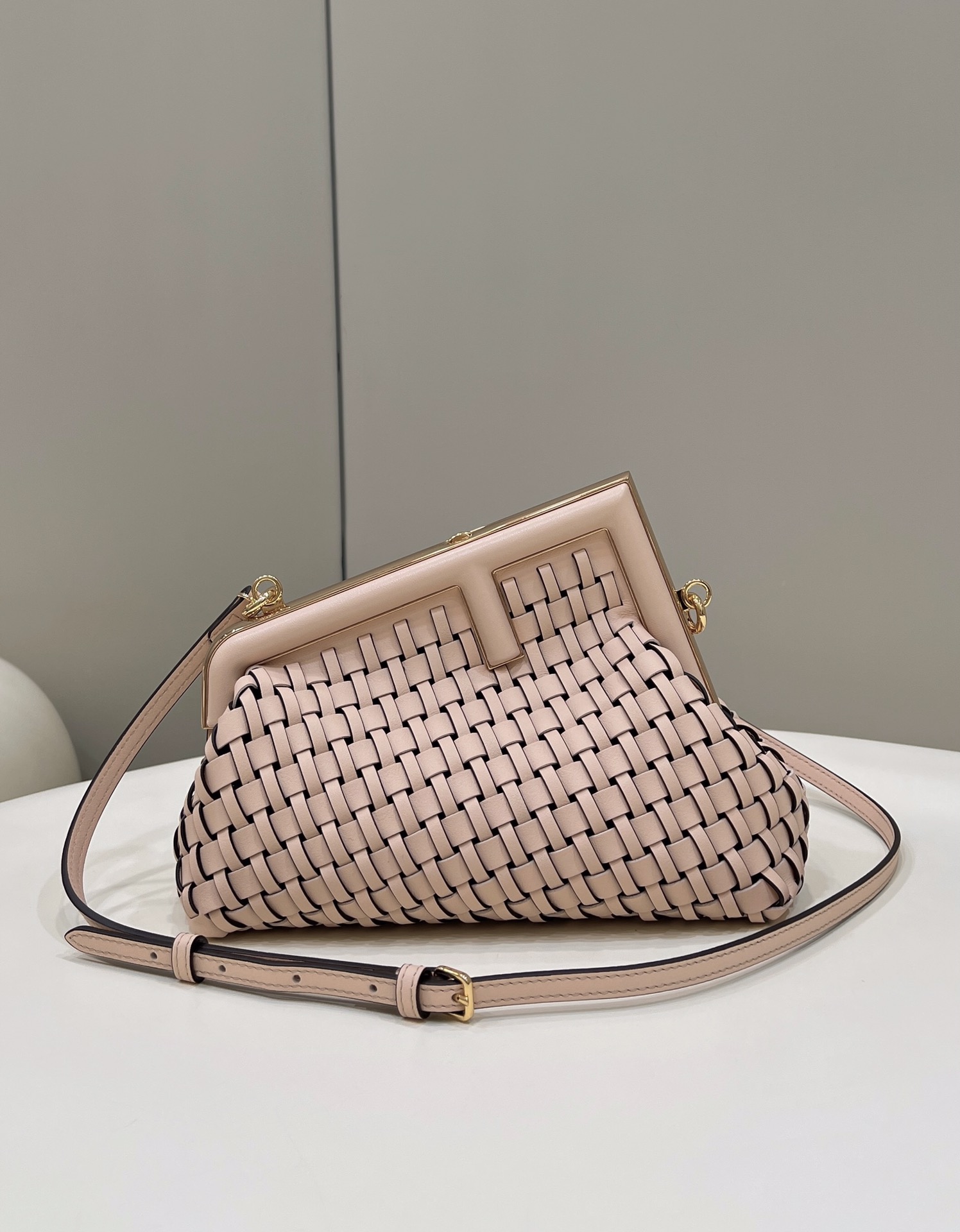 Fendi First Series Shoulder Bag, Fine Lamb Leather Weave Model no: 80103