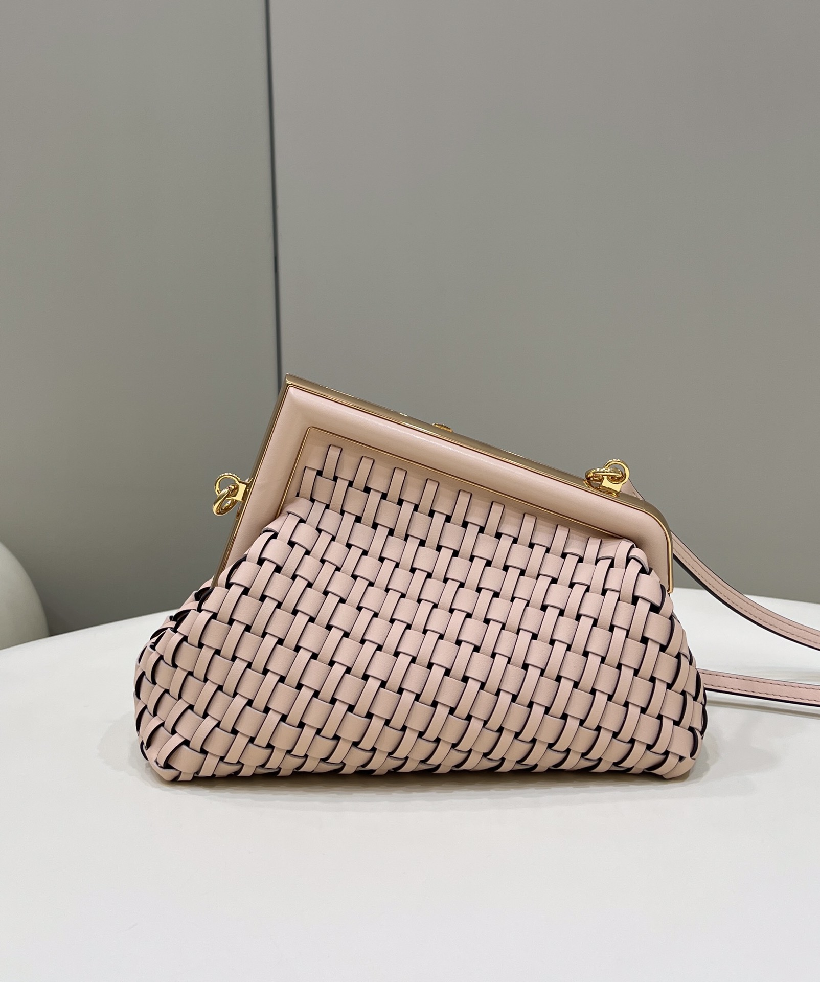 Fendi First Series Shoulder Bag, Fine Lamb Leather Weave Model no: 80103