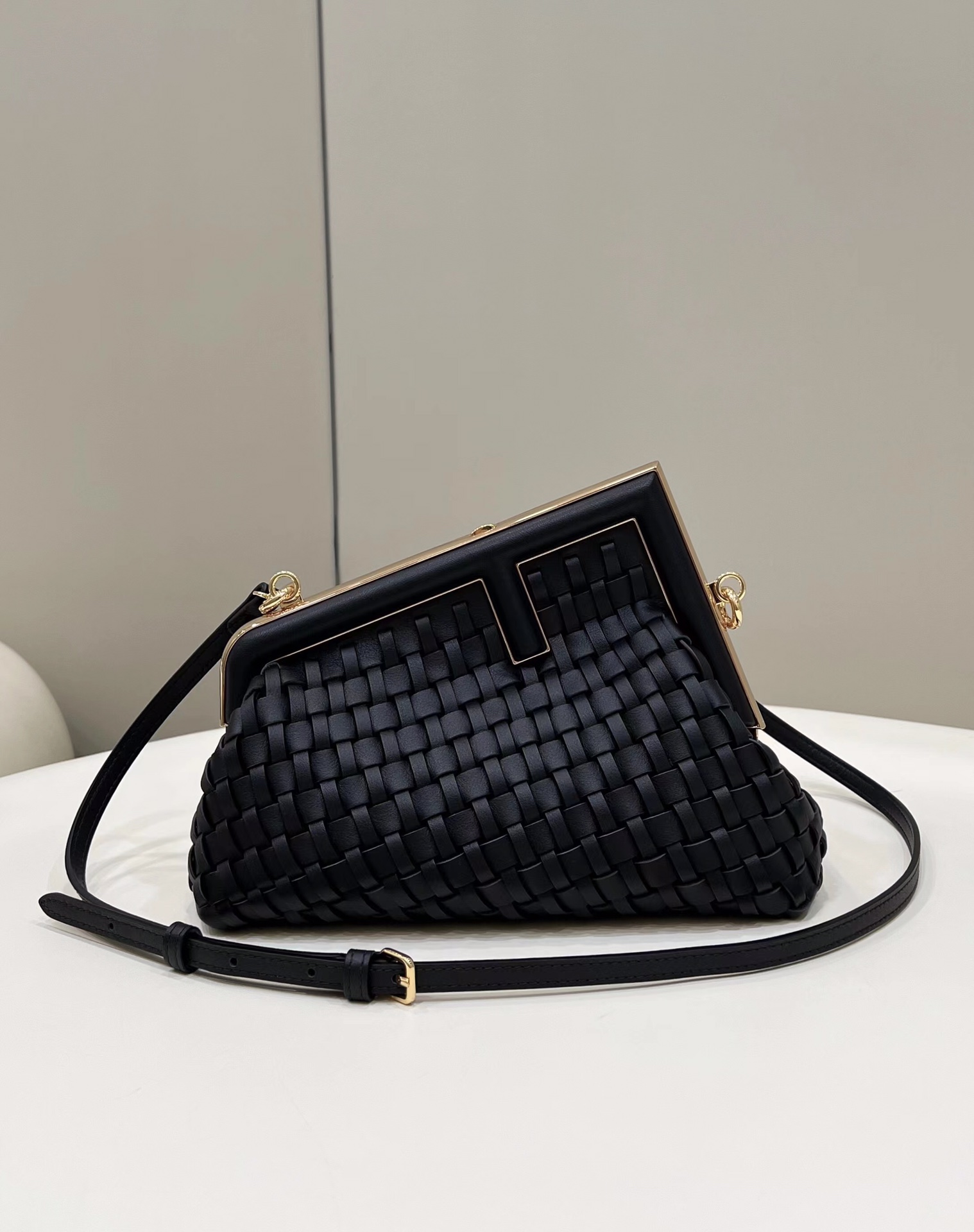 Fendi First Series Shoulder Bag, Fine Lamb Leather Weave Model no: 80103