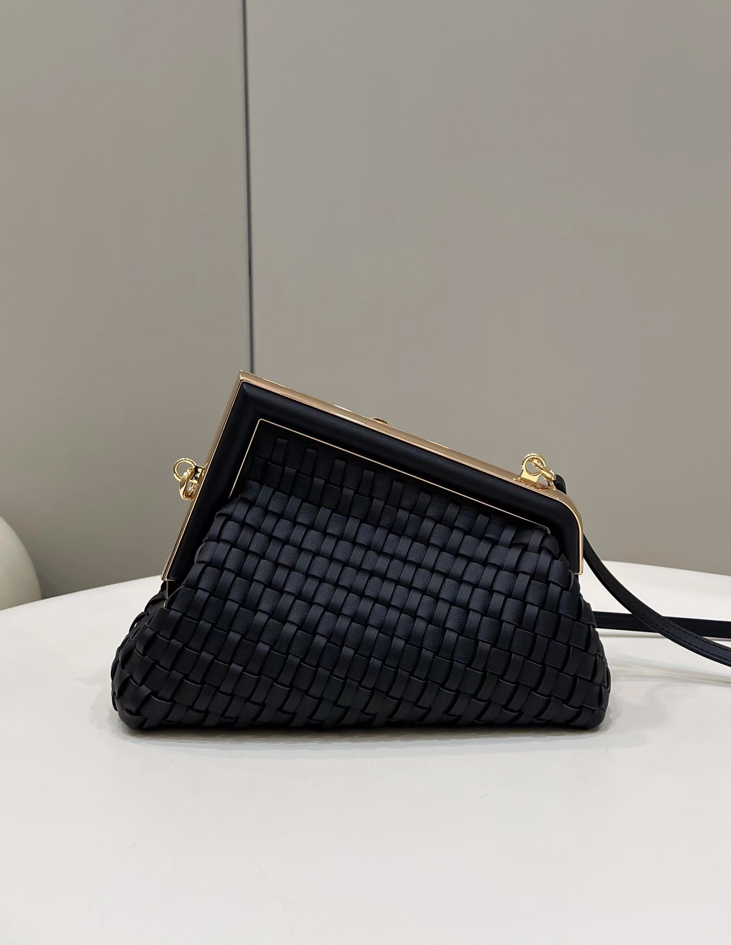 Fendi First Series Shoulder Bag, Fine Lamb Leather Weave Model no: 80103