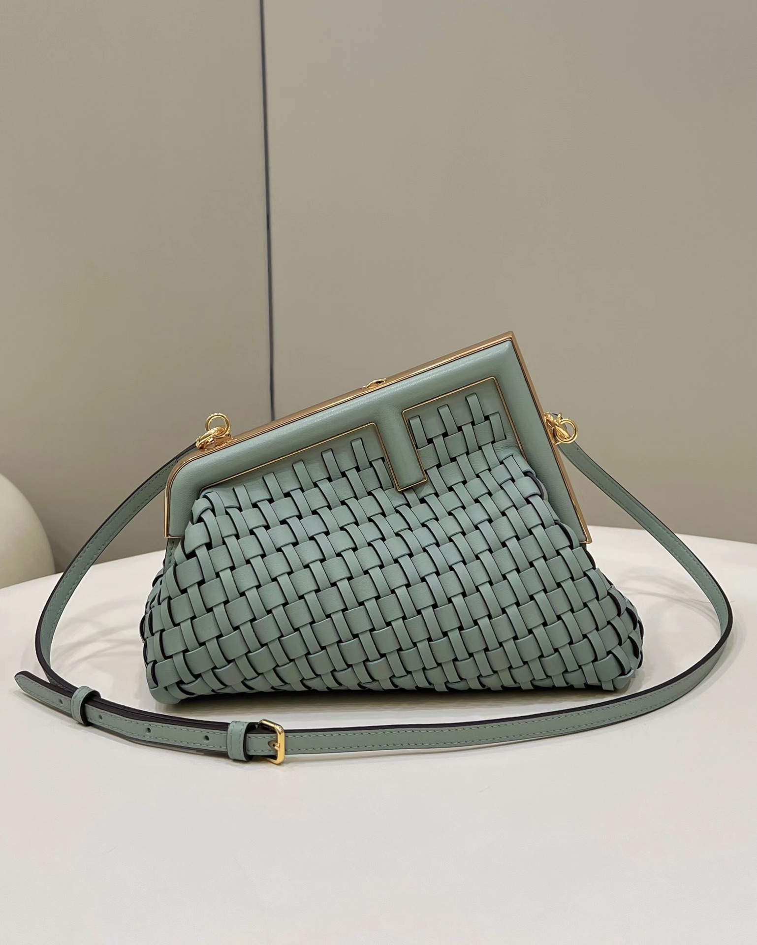 Fendi First Series Shoulder Bag, Fine Lamb Leather Weave Model no: 80103