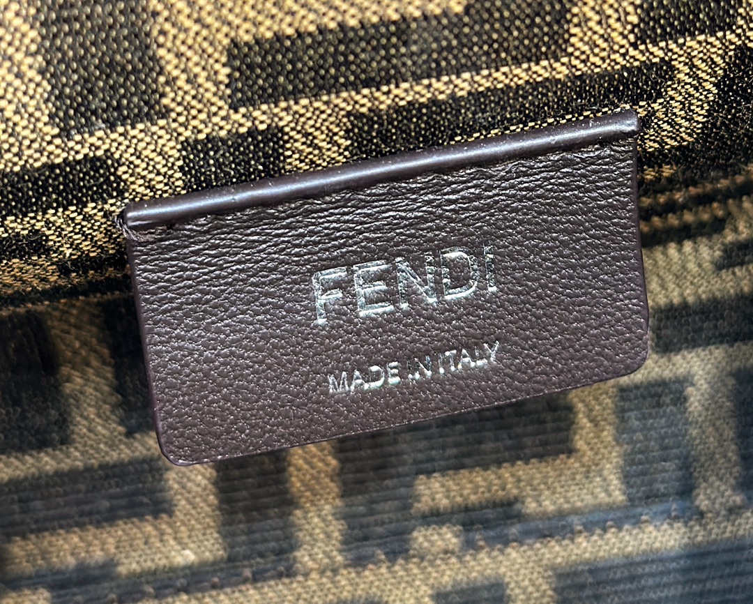 FENDI First Sight Handbag, Blue and White All Leather Handcrafted Weave Model no: 80103A