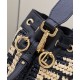 FENDI Mon Tresor Mini Bucket Bag, Raffia Handcrafted Weave Model no: 8278