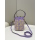 FENDI Mon Tresor Mini Bucket Bag, Raffia Handcrafted Weave Model no: 8278