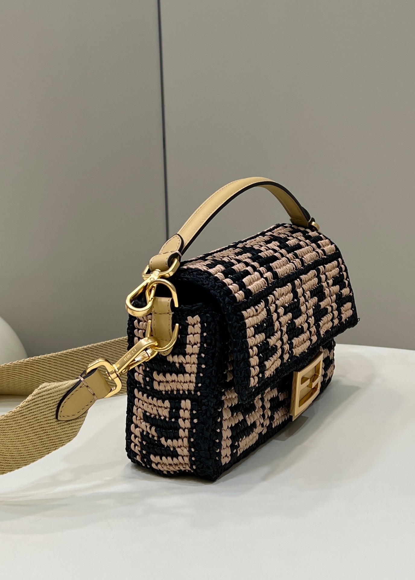 FENDI Iconic Baguette Handcrafted Raffia Handbag Model no: 8273B