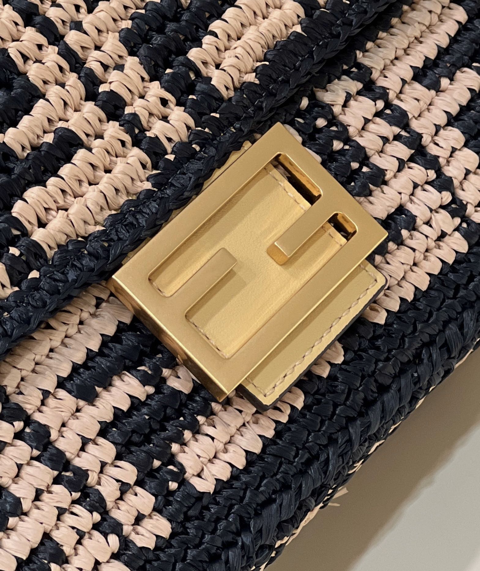 FENDI Iconic Baguette Handcrafted Raffia Handbag Model no: 8273B