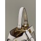 Iconic PEEKABOO I See U Medium Handbag, White All Leather Hollow-out Design Model no: 80105