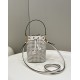 Gold Buckle Imported Calfskin Hollow-out Small Bucket Bag Model no: 8576