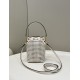 Gold Buckle Imported Calfskin Hollow-out Small Bucket Bag Model no: 8576