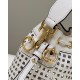 Gold Buckle Imported Calfskin Hollow-out Small Bucket Bag Model no: 8576