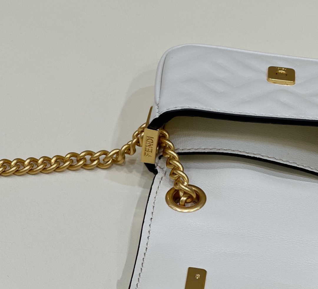 NANO BAGUETTE Super Mini Bag, Soft Sheepskin with Long Chain Shoulder Strap Model no: 8603