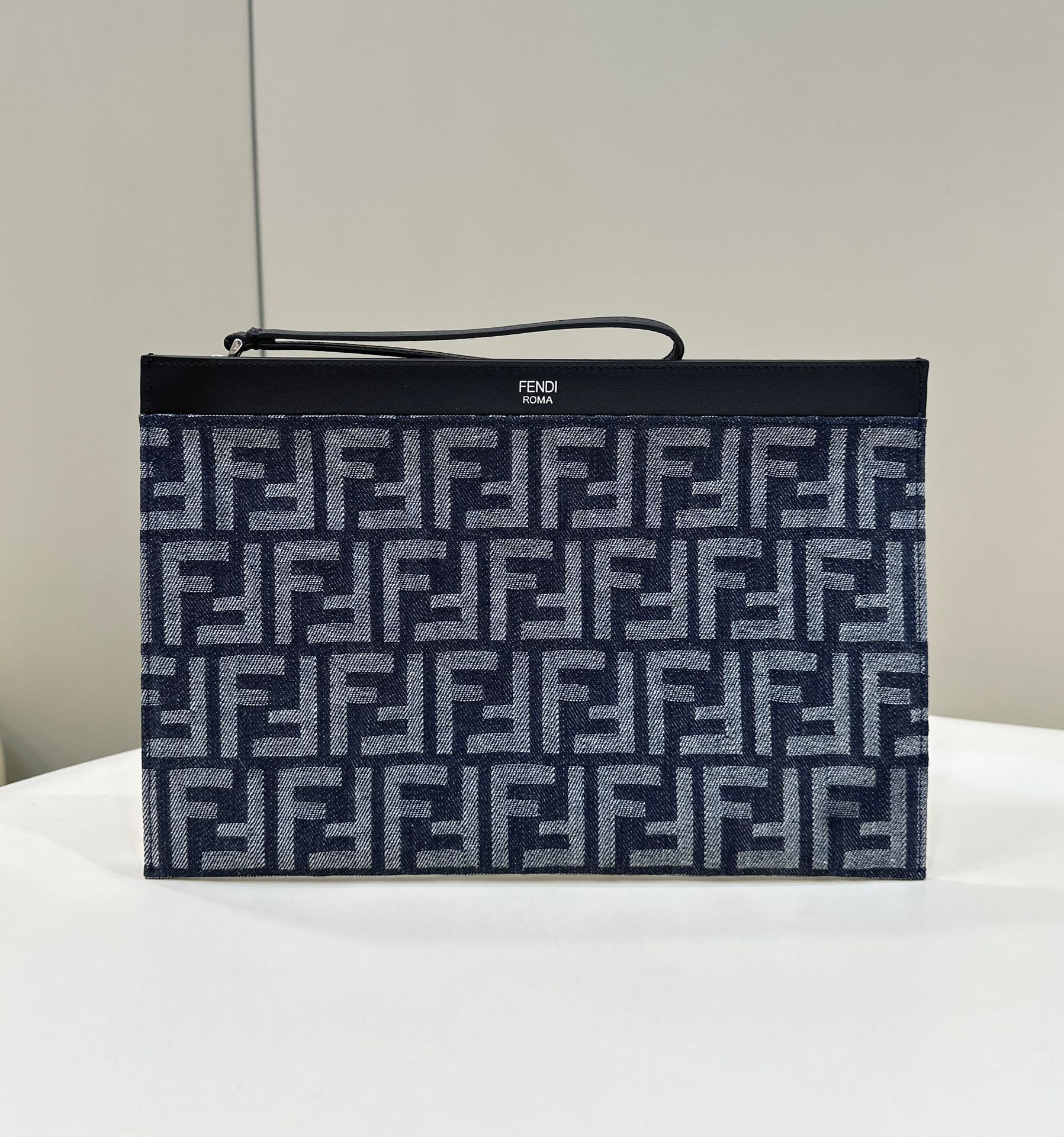 FF Monogram Fabric and Leather Clutch Model no: 8652