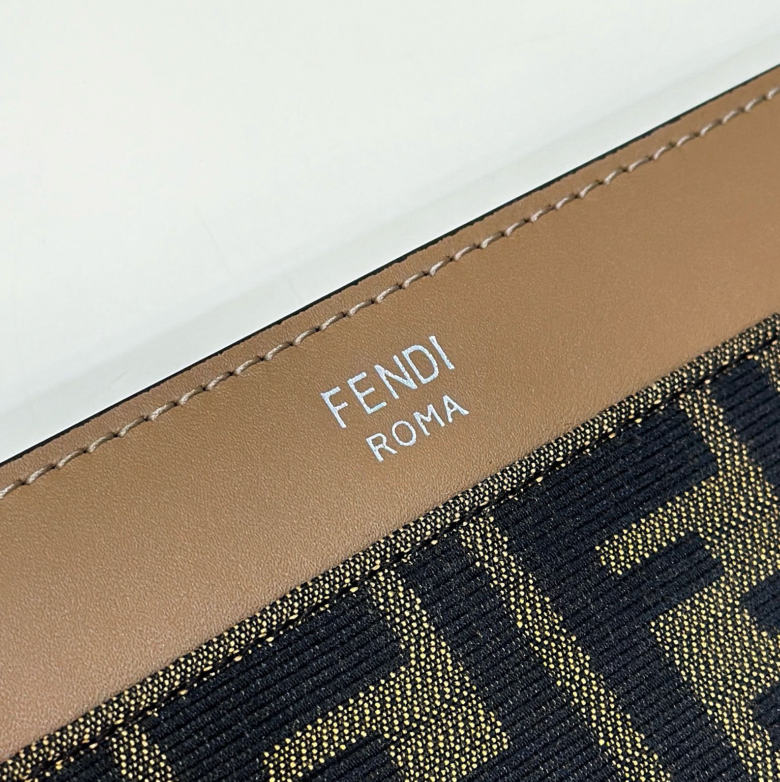 FF Monogram Fabric and Leather Clutch Model no: 8652