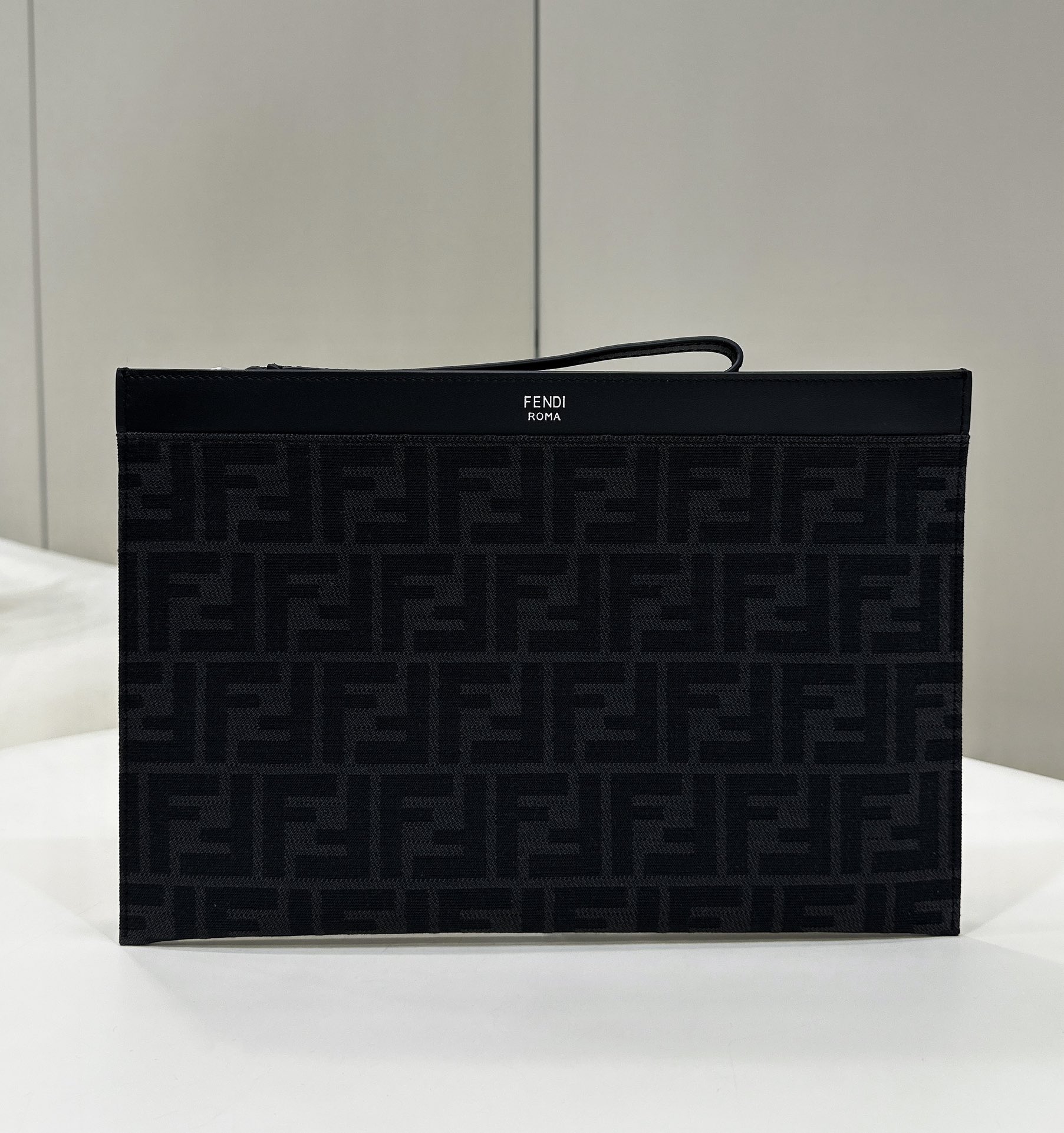 FF Monogram Fabric and Leather Clutch Model no: 8652