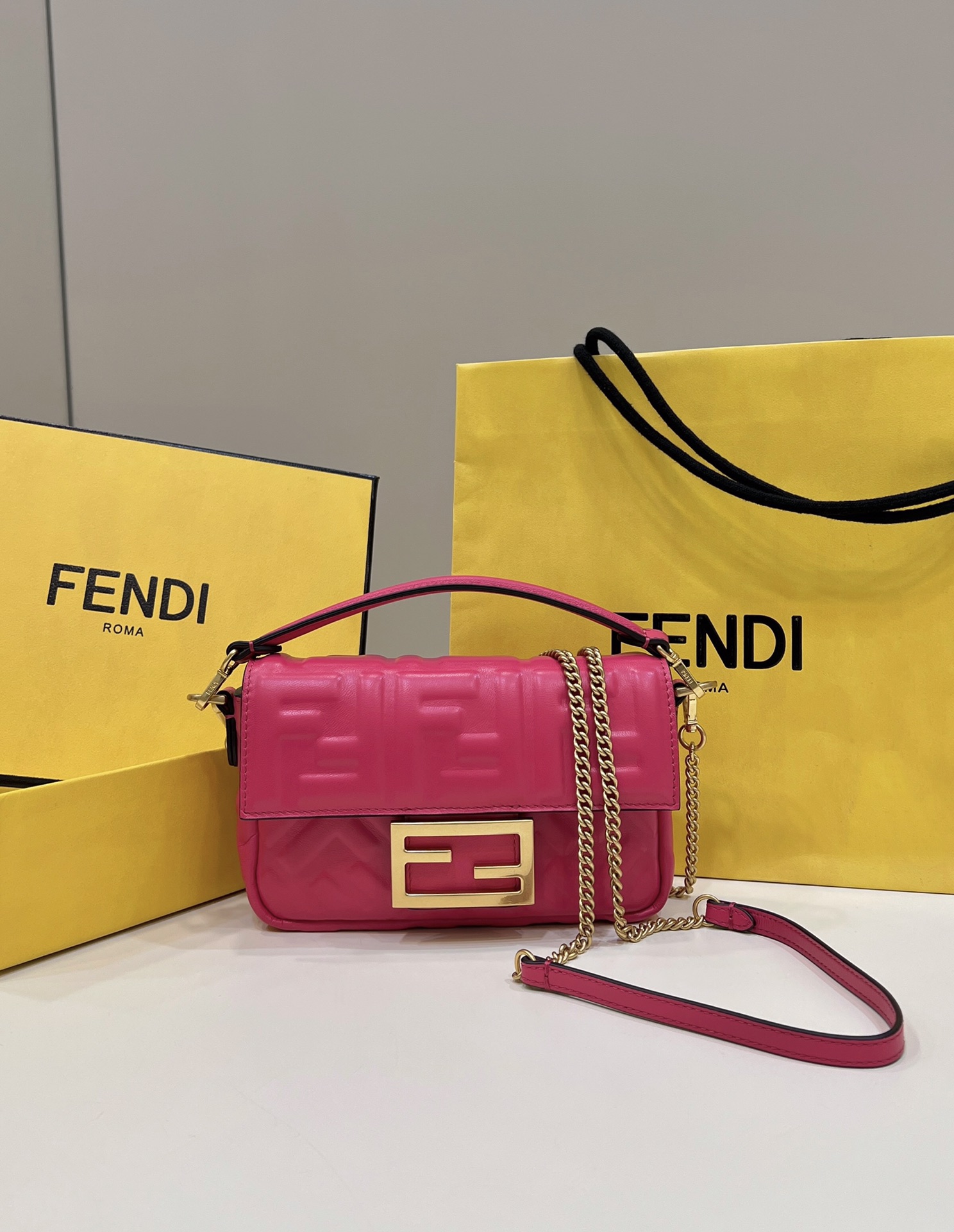 Fendi Baguette bag, sheepskin, mini version Model no: 0135s