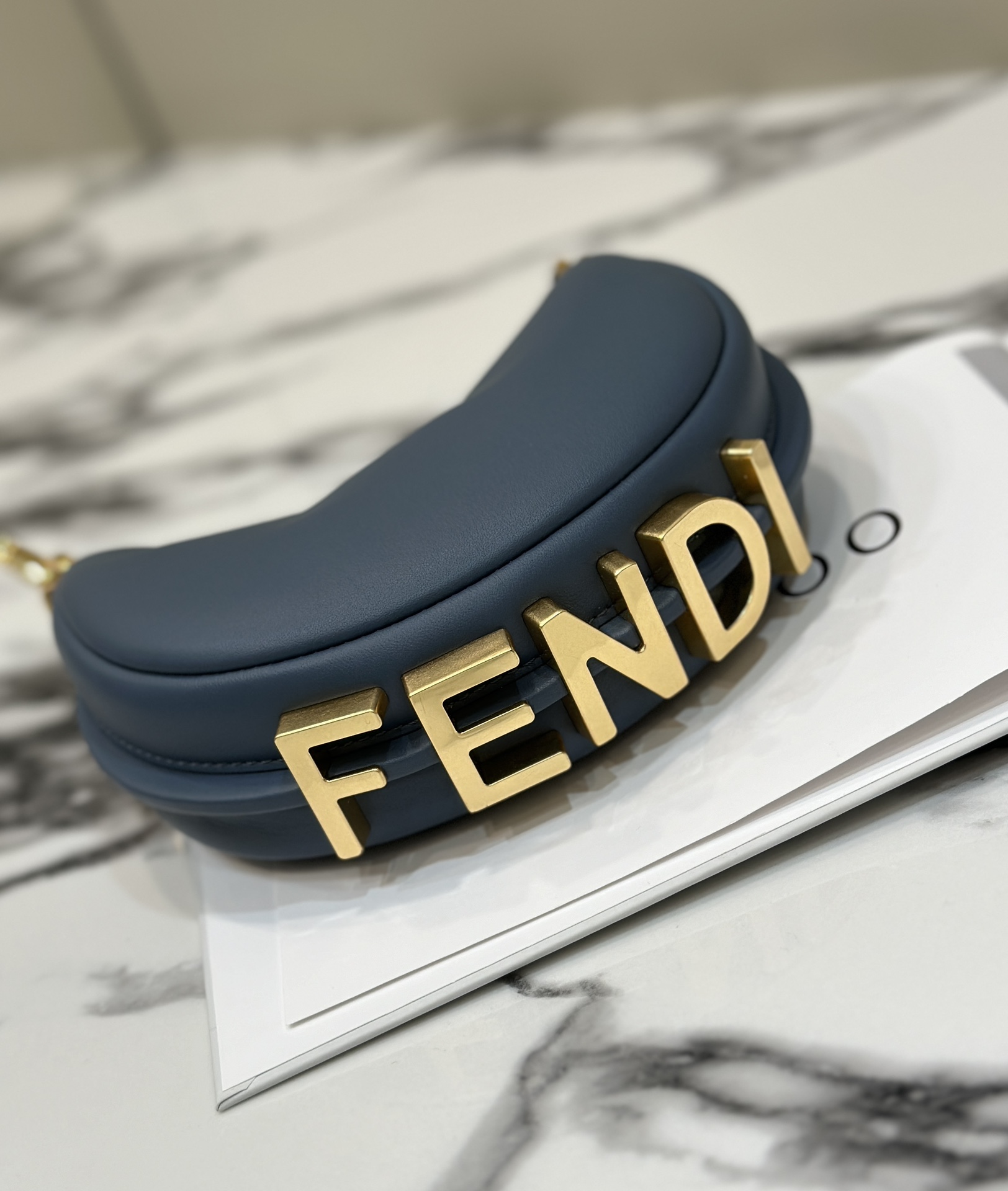 Fendigraphy mini version underarm bag, cowhide, shoulder strap sold separately Model no: 80056s