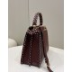 PEEKABOO medium handbag, cowhide, exquisite hand-sewn exterior Model no: 80013L