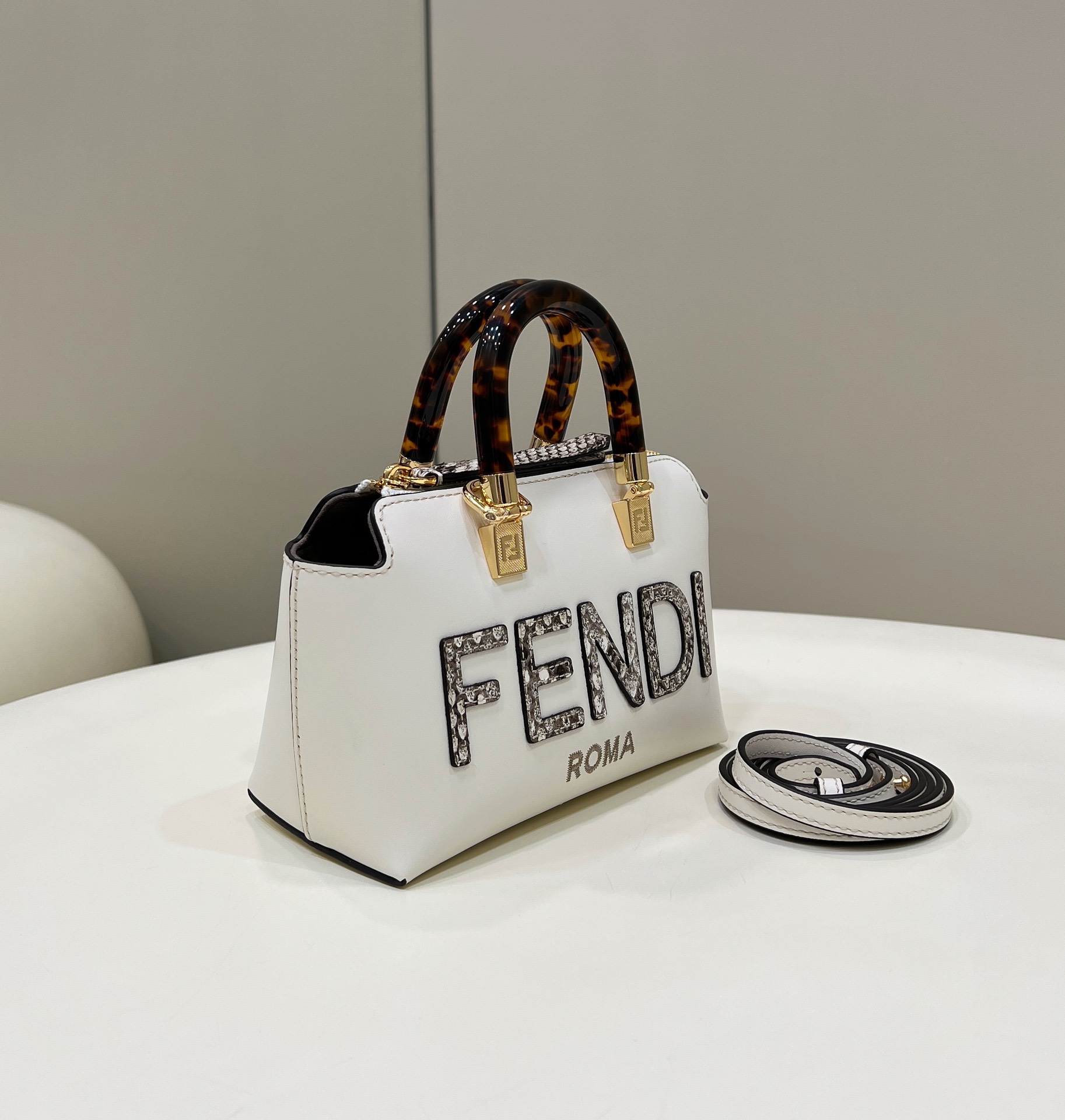 By The Way Boston mini handbag, cowhide with snake skin lettering Model no: 8570B