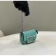 Mini Baguette Series Tiffany Blue All Leather Short Chain Shoulder Strap Model no: 80128s