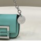 Mini Baguette Series Tiffany Blue All Leather Short Chain Shoulder Strap Model no: 80128s