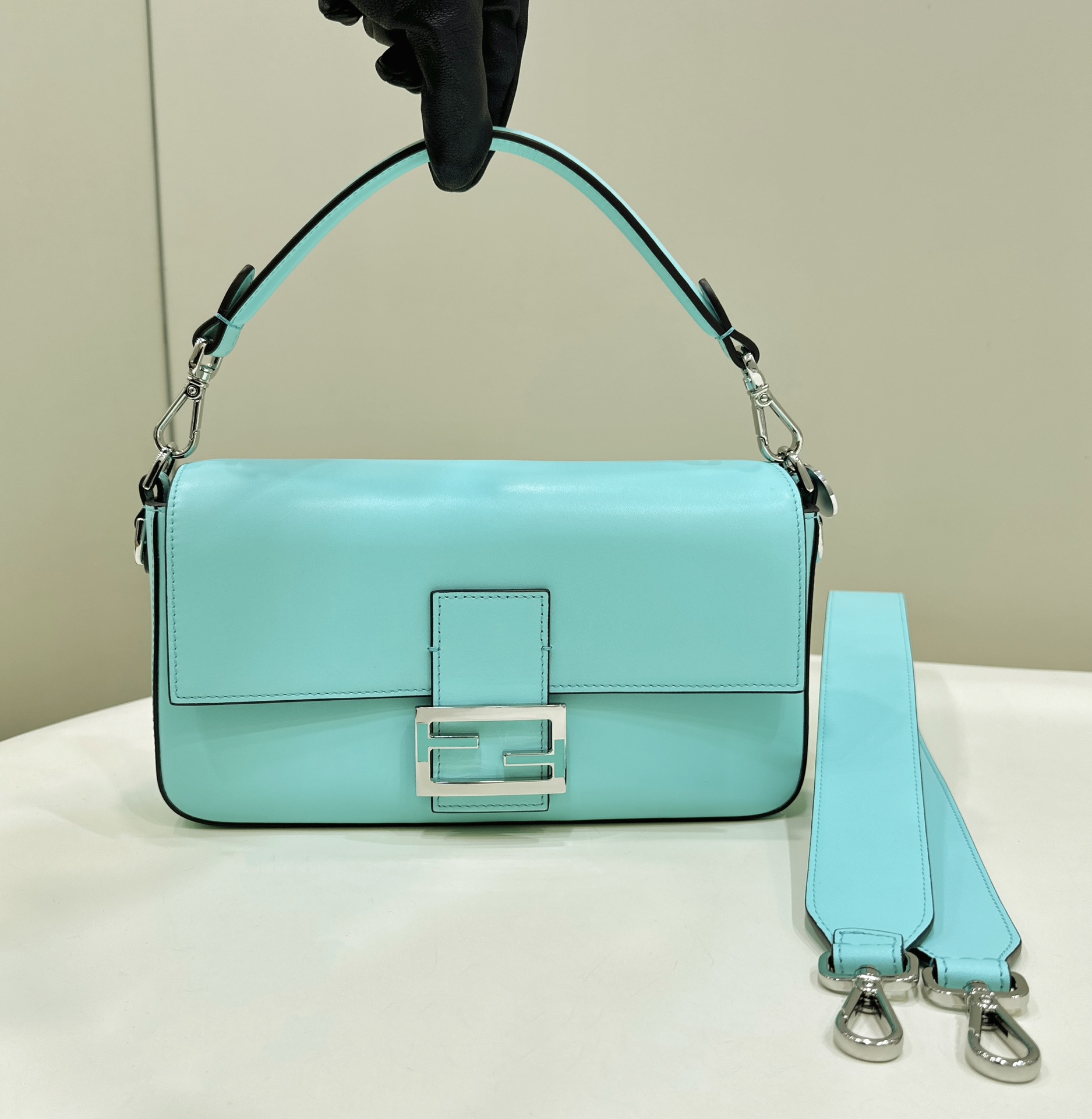 Baguette Series Tiffany Blue All Leather Model no: 80128