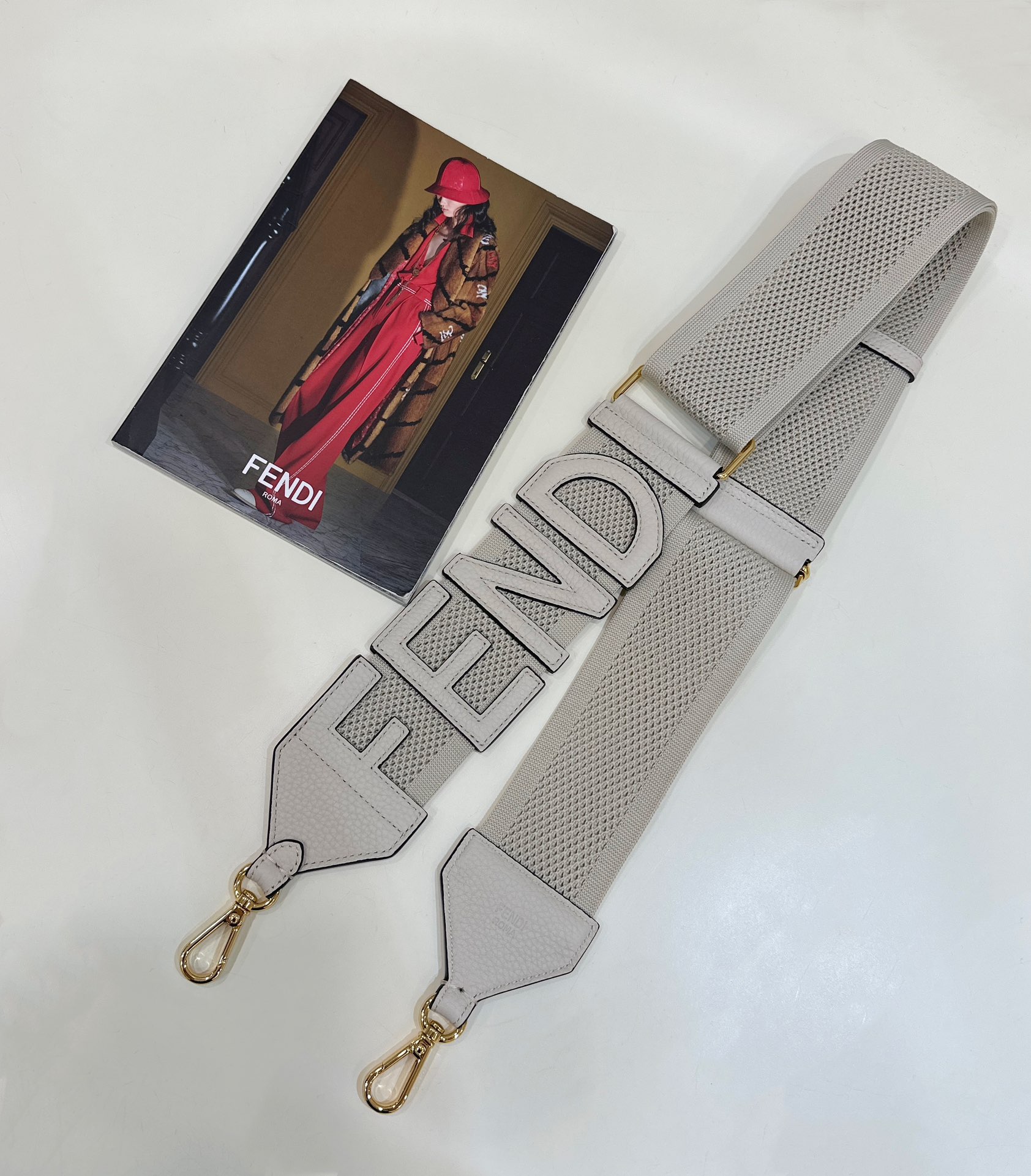 FENDI Strap Decorated with FENDI Leather Logo Design Model no: 915