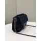 FF Baguette Crossbody Bag Underarm Bag Chenille Material Model no: 8533B