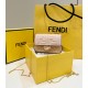 Fendi Nano Baguette Soft Lamb Leather Decorated with Long Chain Strap Model no: 0136F