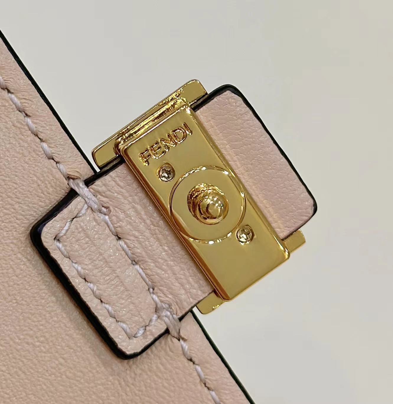 Fendi Nano Baguette Soft Lamb Leather Decorated with Long Chain Strap Model no: 0136F