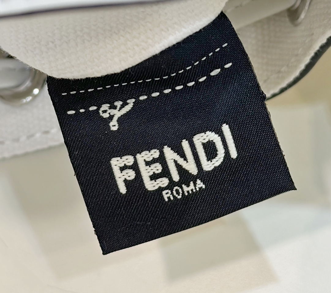 Mini Bucket Bag Washed Denim Embroidered Double F Logo Model no: 038D