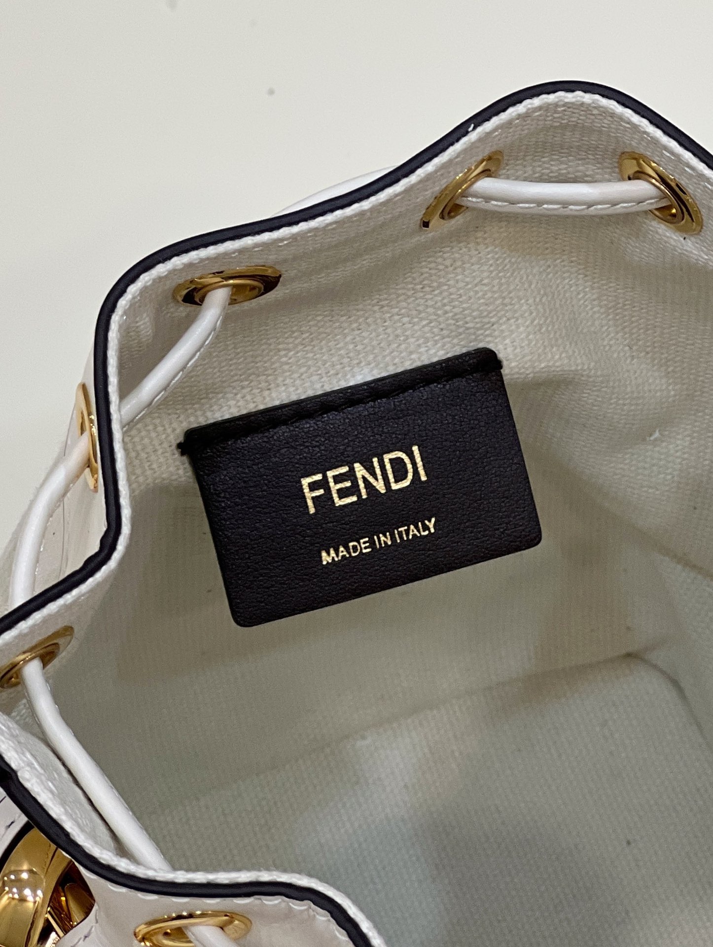 Mini Bucket Bag Washed Denim Embroidered Double F Logo Model no: 038D