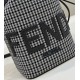 Mini Bucket Bag Houndstooth Calfskin Mixed with High-Quality Fabric Model no: 8591