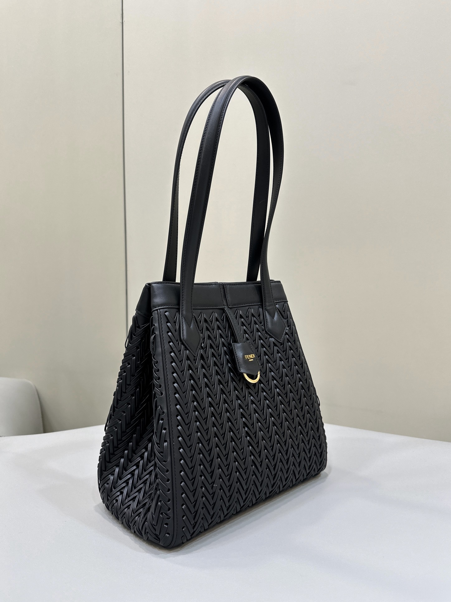 Origami Foldable Bag, All-Leather Woven, Handmade Model no: 8626D