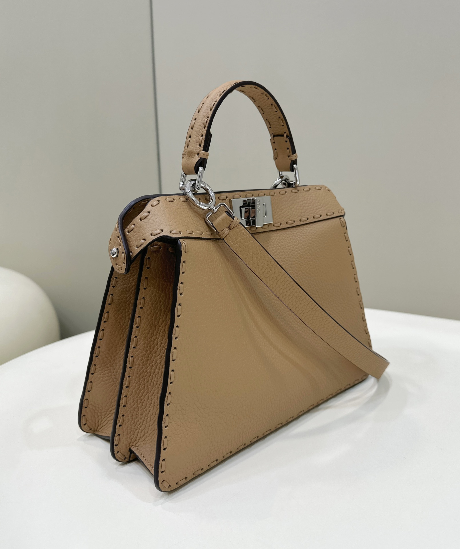 PEEKABOO Series I See You Petite Handbag, Cowhide with Exquisite Hand Stitching Model no: 80133