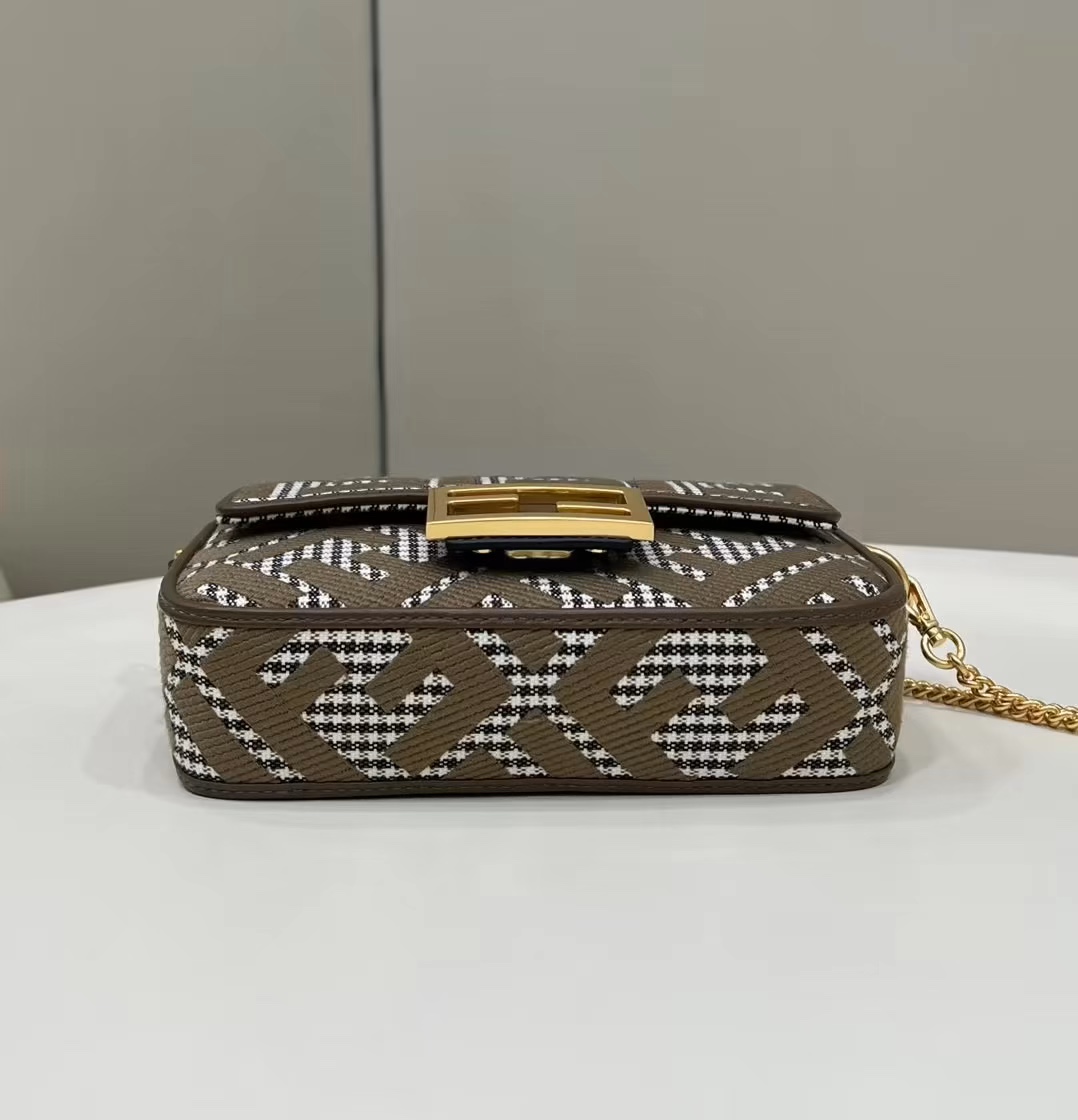 Houndstooth Baguette Embroidered Bag Model no: 8588s