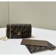 FENDI Three-in-One Chain Bag, Classic Full Leather Double F Pattern Model no: 0123B