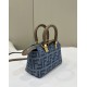 By The Way Mini Boston Handbag, Denim Material Model no: 8570