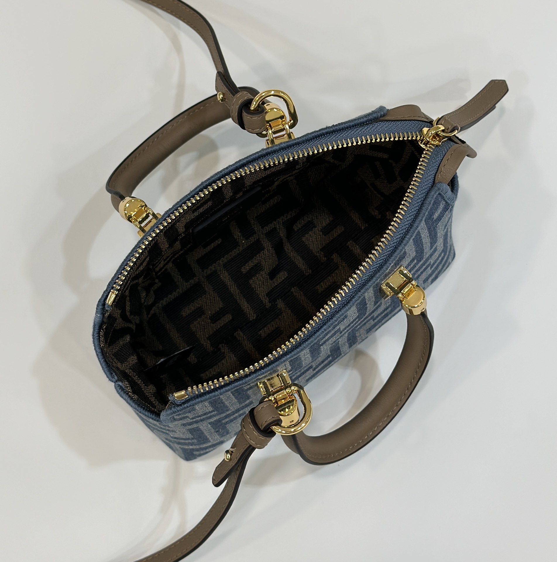 By The Way Mini Boston Handbag, Denim Material Model no: 8570