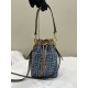 Fendi Small MON TRESOR Bucket Bag, Denim with Calfskin Model no: 8637