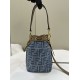 Fendi Small MON TRESOR Bucket Bag, Denim with Calfskin Model no: 8637