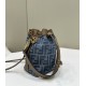 Fendi Small MON TRESOR Bucket Bag, Denim with Calfskin Model no: 8637