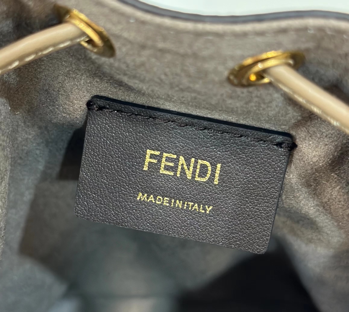 Fendi Small MON TRESOR Bucket Bag, Denim with Calfskin Model no: 8637